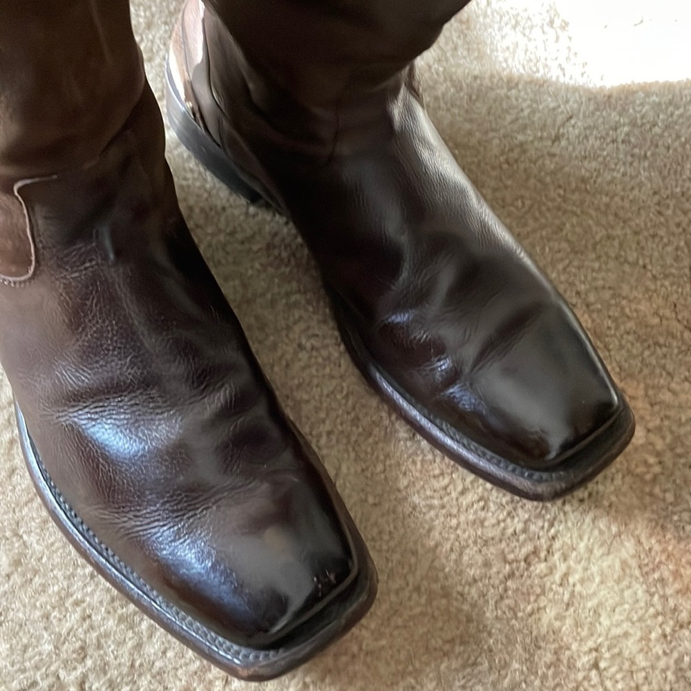 Ariat mens square toe boots 10D brown